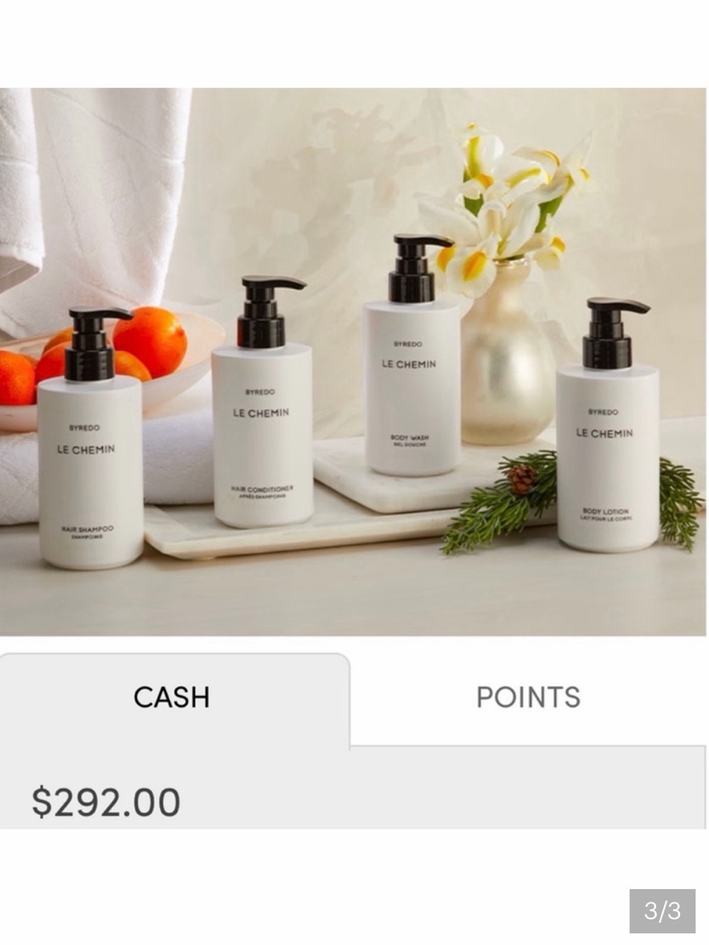Byredo “Le Chemin” 4 piece *bundle - body wash, Lotion, shampoo, Conditioner - Picture 3 of 3